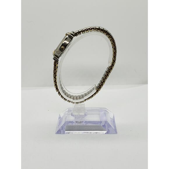 White Stag women's dress watch. Light gold face with unique wave buckle on band - Picture 3 of 8